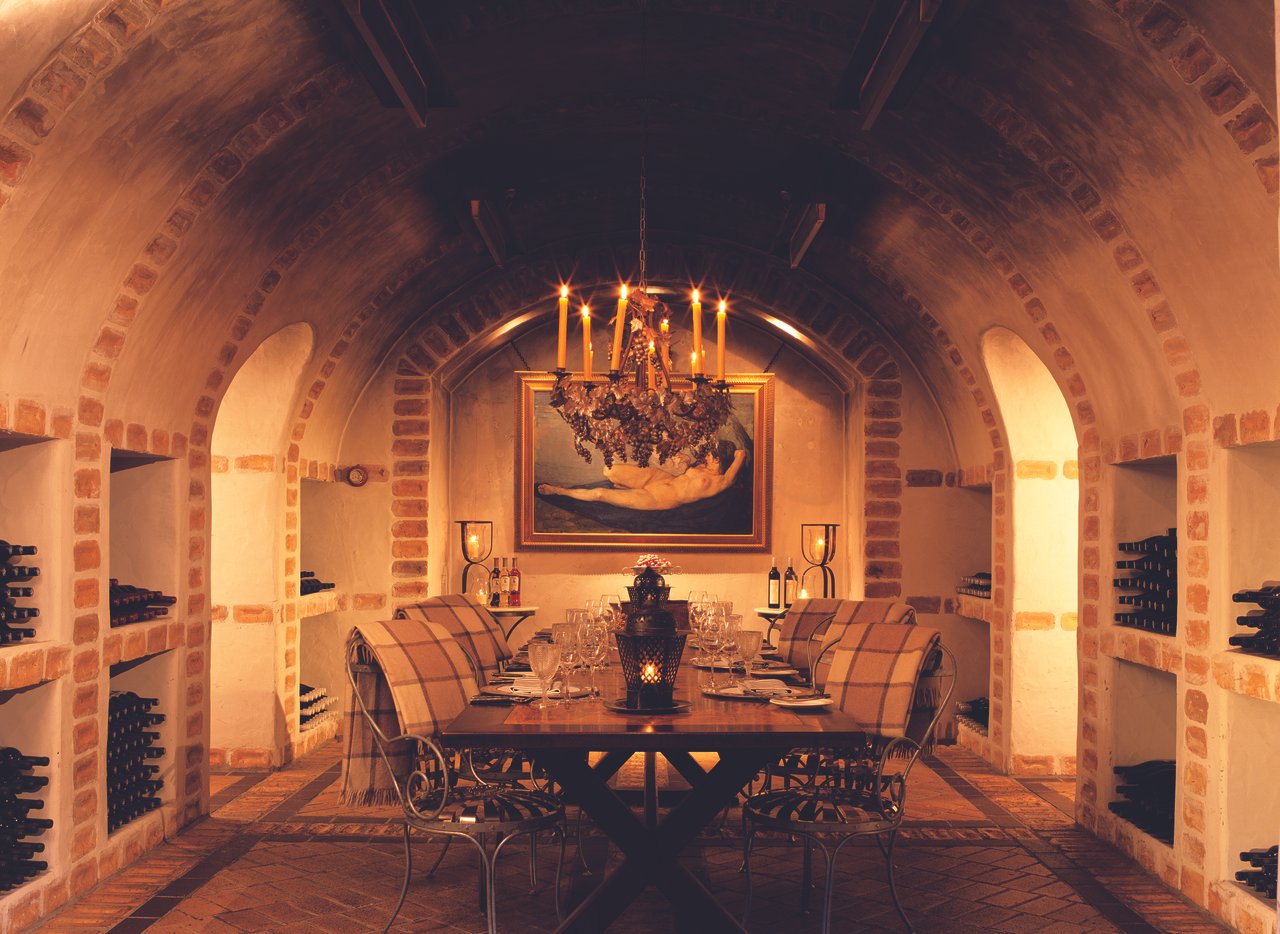 Huka Lodge Wine Cellar Dining Room
